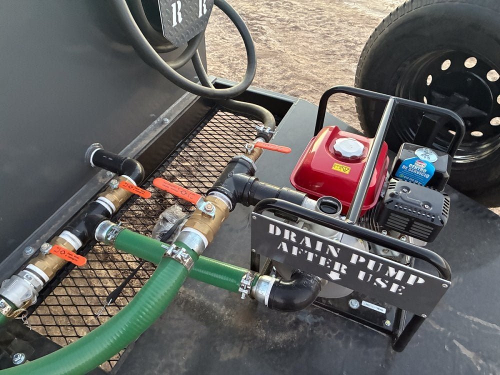 1500 Gallon Water Tank Trailer with Pump and Hose 004958