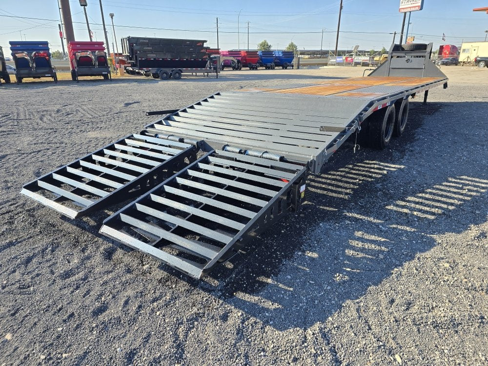 32' DKO Gooseneck Deckover 27' + 5' Mega Ramps (2) 12K Axles - Dual Wheel Deckover - DO 12K MR - TrailerSwap
