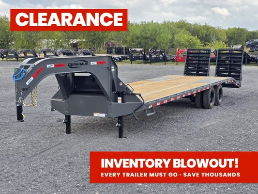 32' DKO Gooseneck Deckover 27' + 5' Mega Ramps (2) 12K Axles - Dual Wheel Deckover - DO 12K MR - TrailerSwap