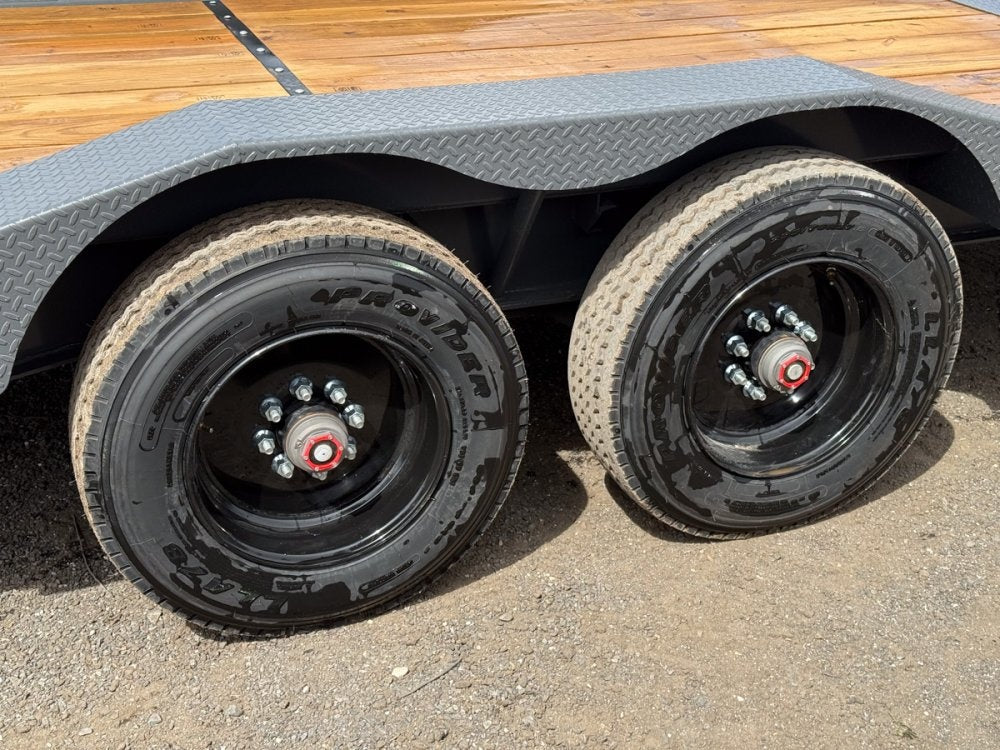 32' Dura-Hual EKH Gooseneck Equipment Trailer Drive Over Fenders Mega Ramps - (2) 10K Axles - Low Profile Equipment Trailers - TrailerSwap