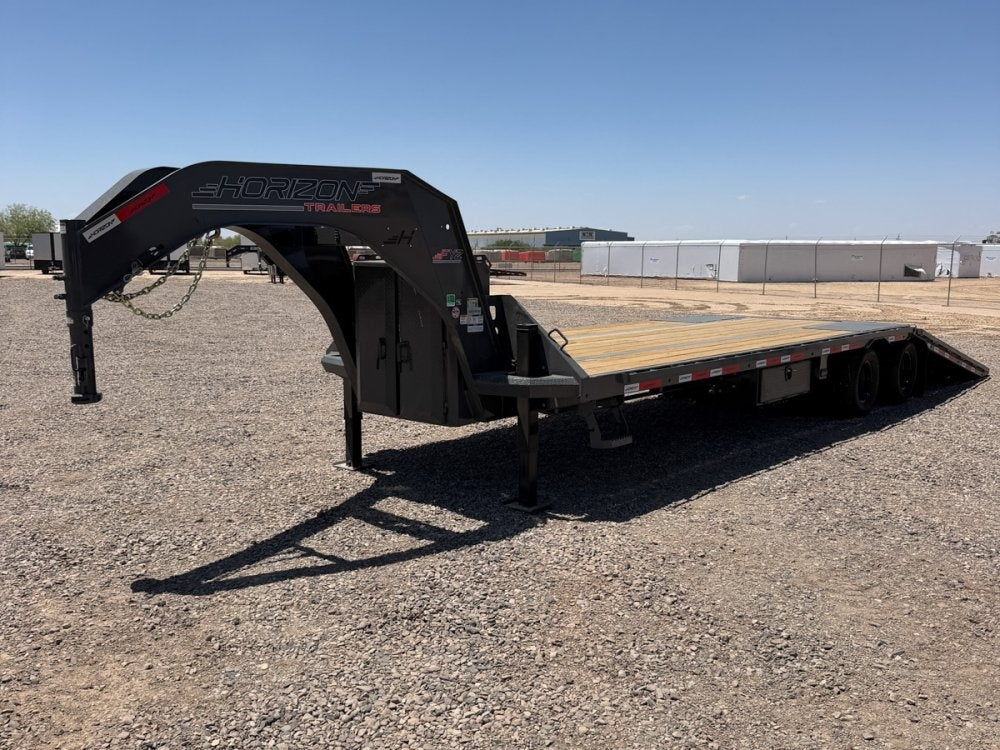 32' Horizon FYZ Gooseneck Hydraulic Dovetail Deckover Trailer - (2) 12K Axles - Hydraulic Dovetail - TrailerSwap