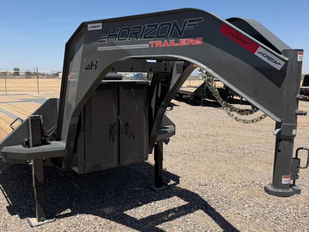 32' Horizon FYZ Gooseneck Hydraulic Dovetail Deckover Trailer - (2) 12K Axles - Hydraulic Dovetail - TrailerSwap
