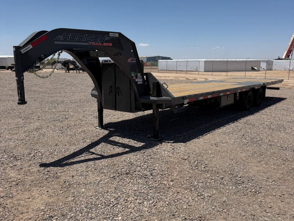32' Horizon FYZ Gooseneck Hydraulic Dovetail Deckover Trailer - (2) 12K Axles - Hydraulic Dovetail - TrailerSwap