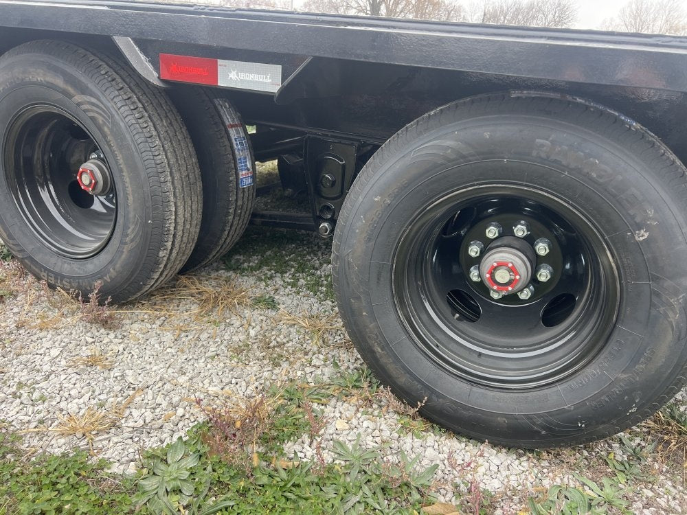 32' Iron Bull FLG Gooseneck Deckover Trailer Mega Ramps - (2) 12,000 lb Axles - Dual Wheel Deckover - DO 12K MR - TrailerSwap