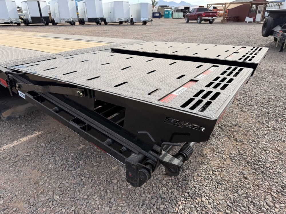 32' Stryker Gooseneck (2) 10K Axles Mega Ramps Dual Wheels - Dual Wheel Deckover - DO 10K MR DW - TrailerSwap