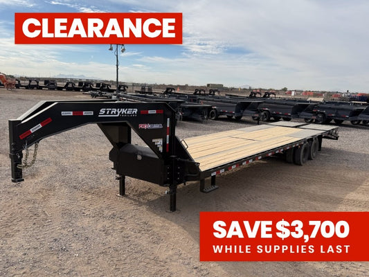 32' Stryker Gooseneck (2) 10K Axles Mega Ramps Dual Wheels - Dual Wheel Deckover - DO 10K MR DW - TrailerSwap