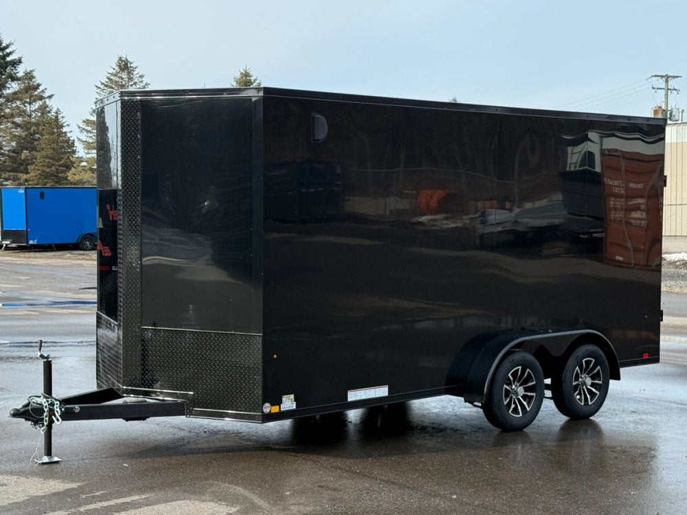 7 x 16 DX 7K Flat Top V Nose Enclosed - (2) 3500 lb Axles 140438