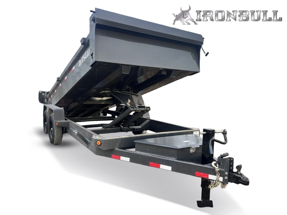 16' x 83" Iron Bull DCB Bumper Pull Dump Trailer 20" Side Walls - (2) 7,000 lb Axles 109114