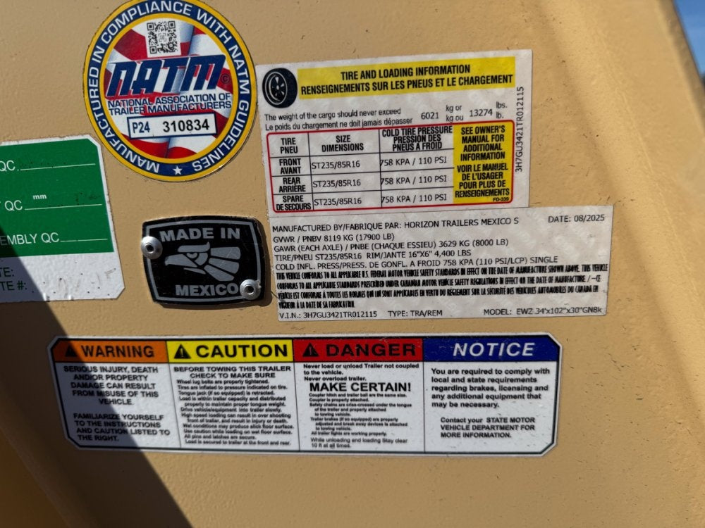 34' EWZ Gooseneck Equipment Hauler 8k Axles - Equipment Trailers - TrailerSwap