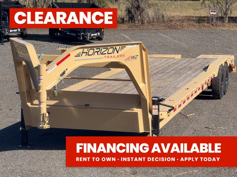 34' EWZ Gooseneck Equipment Hauler 8k Axles - Low Profile Equipment Trailers - TrailerSwap