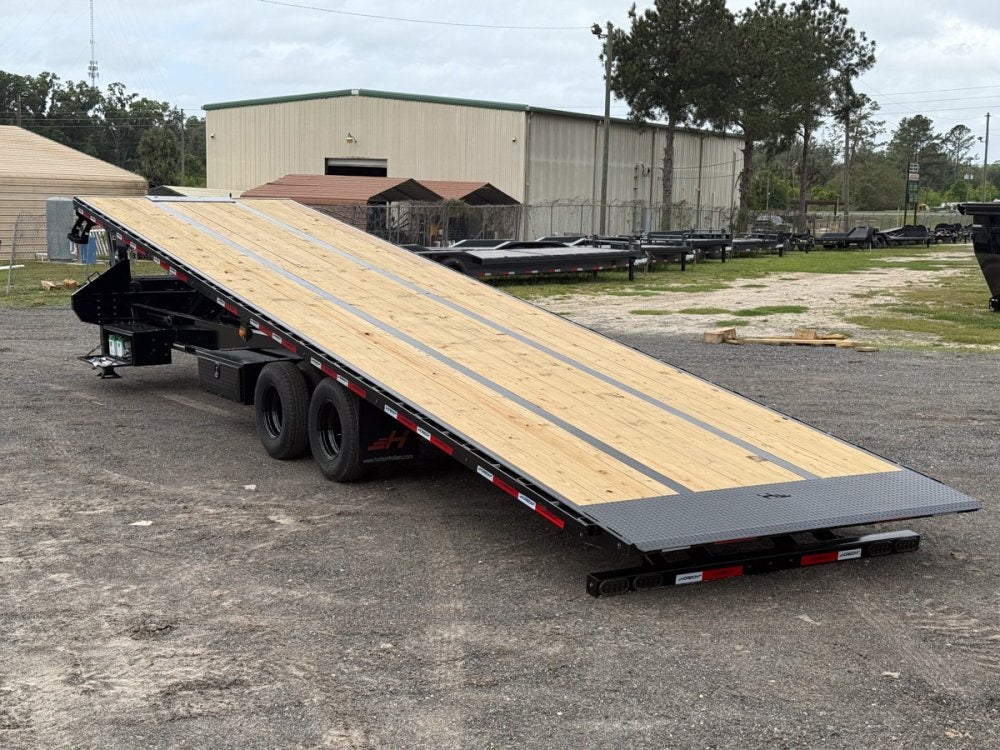 34' Horizon FFH Gooseneck Deckover Full Tilt Trailer - (2) 10k Axles - Deckover Tilt - TrailerSwap