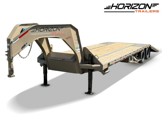 34' Horizon FYZ Gooseneck Hydraulic Dovetail Deckover Trailer - (2) 12K Axles - Hydraulic Dovetail - TrailerSwap