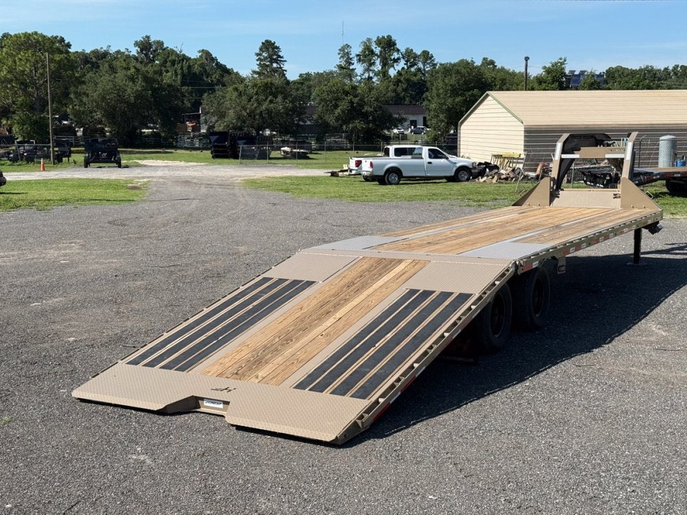 34' Horizon FYZ Gooseneck Hydraulic Dovetail Deckover Trailer - (2) 12K Axles - Hydraulic Dovetail - TrailerSwap