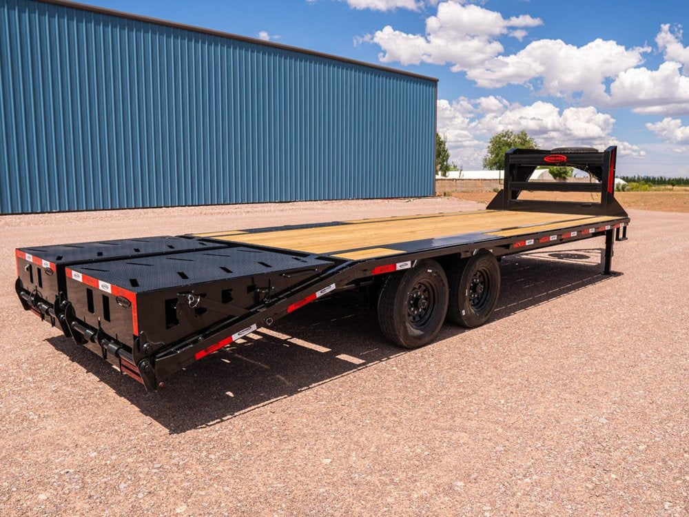 35' DKO Gooseneck Deckover 30'+5' Mega Ramps (2) 8K Axles - Hotshot Non-CDL - DO 8K MR - TrailerSwap