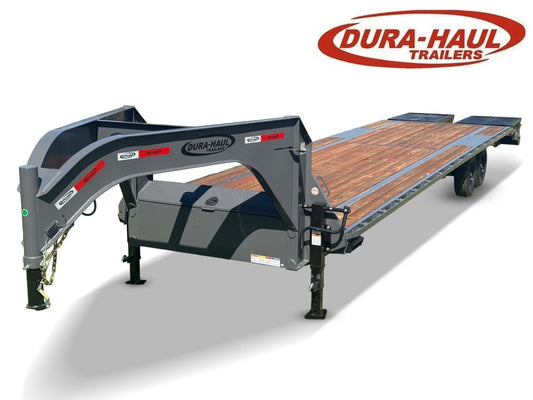 35' Dura-Haul DKO Gooseneck Hotshot Non-CDL Deckover Trailer Mega Ramps - (2) 7K Axles - Hotshot Non-CDL - DO 7K MR - TrailerSwap