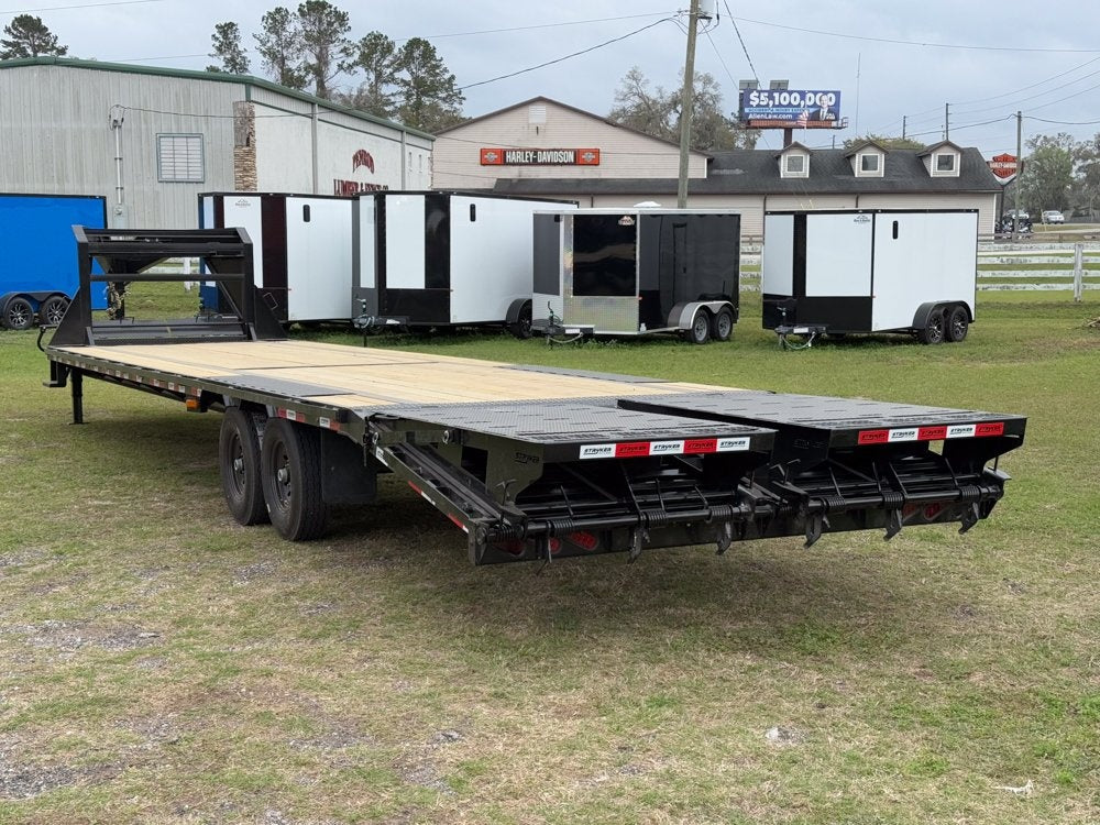 35' Stryker Gooseneck (2) 7K Axles Mega Ramps 14 ply Tires - Hotshot Non-CDL/DO 7K MR - Stryker Dealership Group