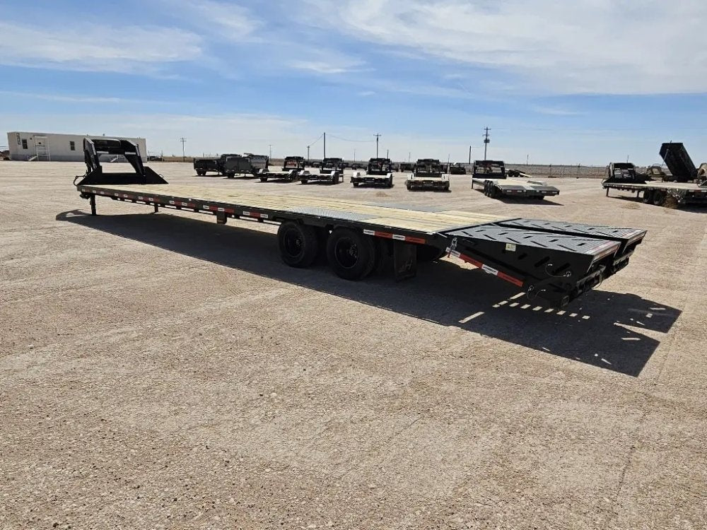 40' Horizon FHZ Gooseneck Dual Wheel Deckover Trailer Mega Ramps - (2) 12K Axles 13073