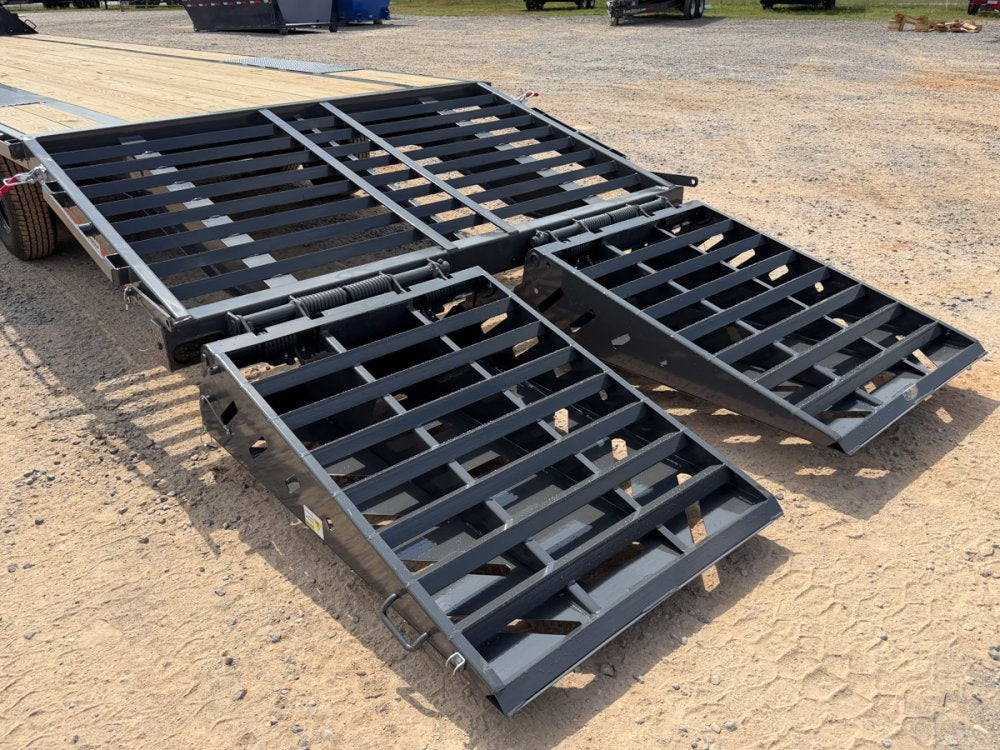 36' Horizon FTZ Gooseneck Hotshot Non-CDL Deckover Trailer Mega Ramps - (2) 7k Axles - Hotshot Non-CDL - DO 7K MR - TrailerSwap