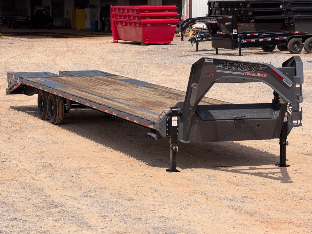36' Horizon FTZ Gooseneck Hotshot Non-CDL Deckover Trailer Mega Ramps - (2) 7k Axles - Hotshot Non-CDL - DO 7K MR - TrailerSwap
