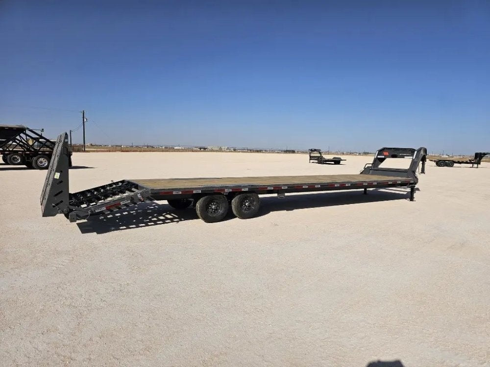 36' Horizon FTZ Gooseneck Hotshot Non-CDL Deckover Trailer Mega Ramps - (2) 7K Axles - Hotshot Non-CDL - DO 7K MR - TrailerSwap