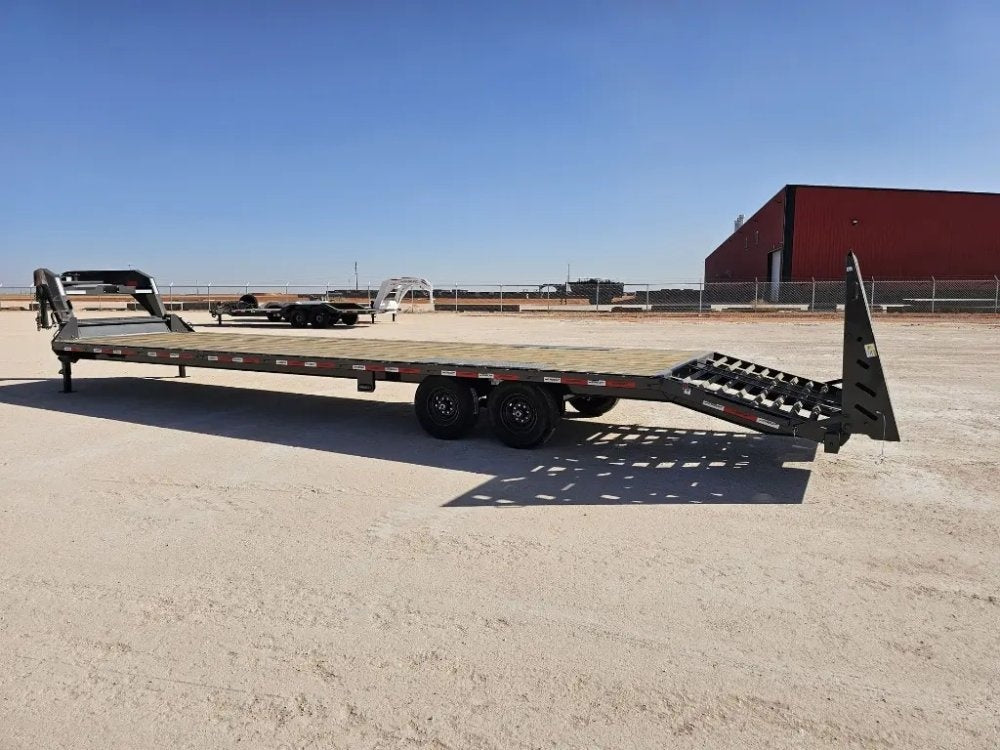 36' Horizon FTZ Gooseneck Hotshot Non-CDL Deckover Trailer Mega Ramps - (2) 7K Axles - Hotshot Non-CDL - DO 7K MR - TrailerSwap
