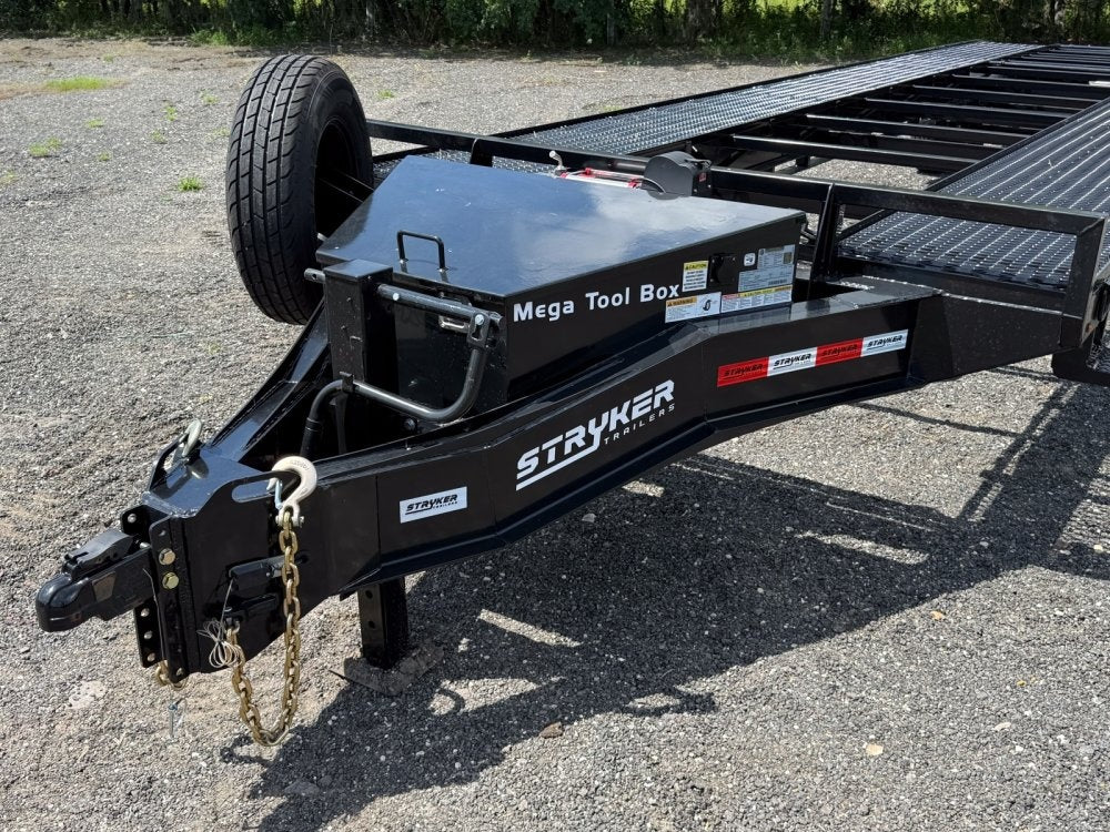 36' Stryker Bumper Pull Mesh Deck Multi Car Hauler - (2) 8k Axles - Two Car Hauler - TrailerSwap