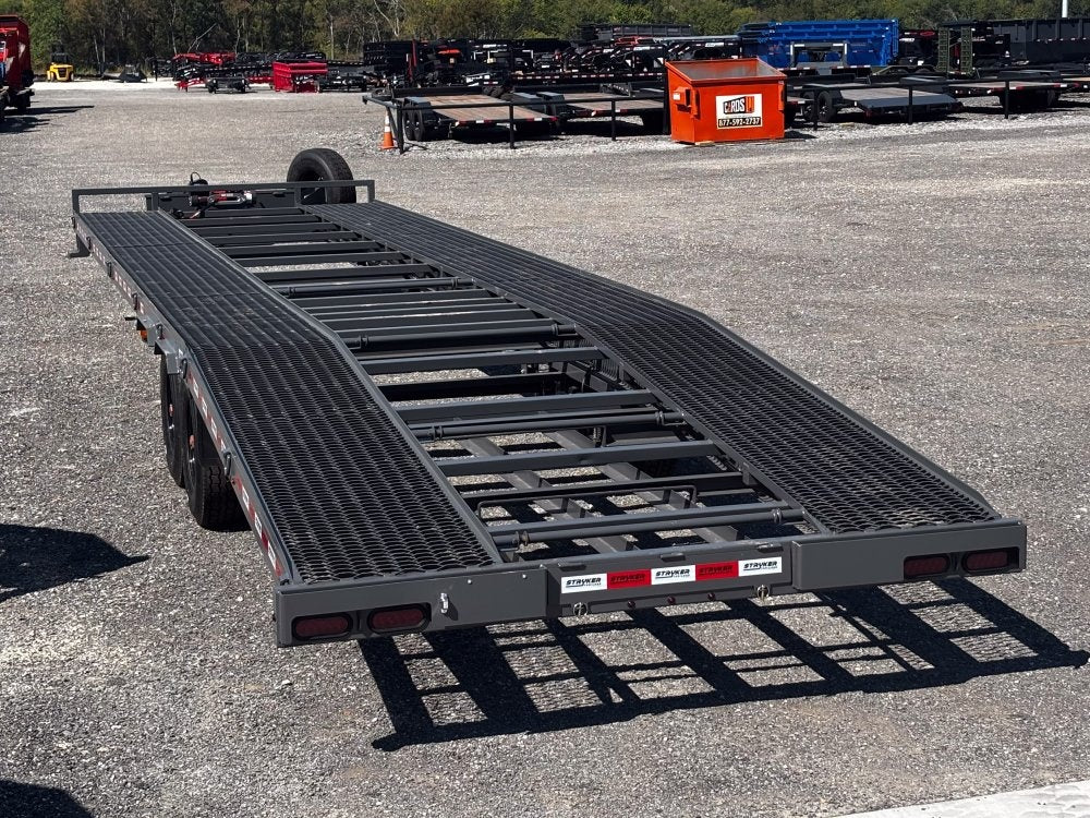36' Stryker Bumper Pull Mesh Deck Multi Car Hauler - (2) 8k Axles - Multi Car Haulers - Two Car Hauler - TrailerSwap