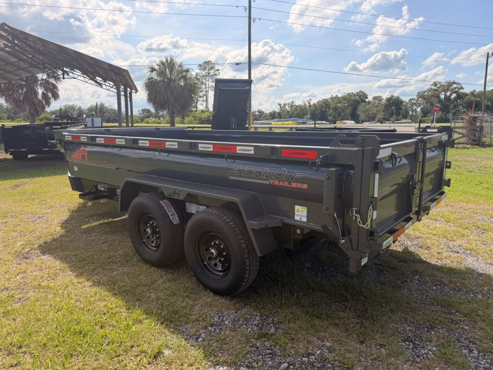 14' Horizon HZ7 Bumper Pull Dump Trailer 24" Side Walls - (2) 7K Axles 017999