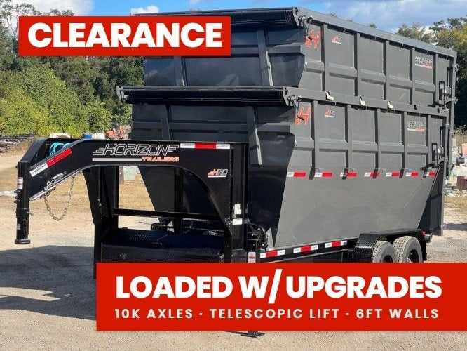 Horizon 16' HRD GN Roll off Bundle (2) 10k Axles + 2 Bins w/ 6' Walls 016076