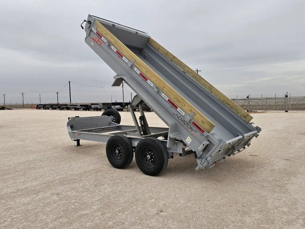 14' Horizon EZ7 Bumper Pull Dump Trailer 19" Sides - (2) 7K Axles 15853