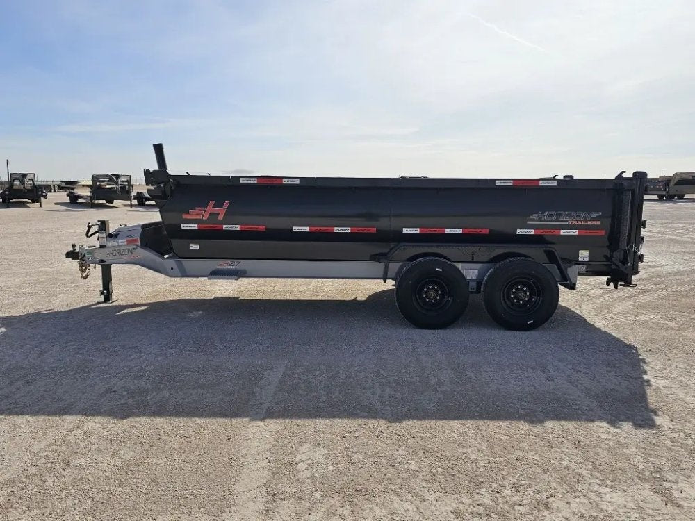 16' Horizon HZ7 Bumper Pull Dump Trailer 36" Side Walls - (2) 8K Axles 16151