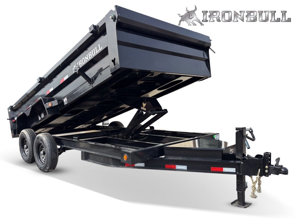 16' x 83" Iron Bull DTB Bumper Pull Dump Trailer 24" Side Walls - (2) 7,000 lb Axles 109834