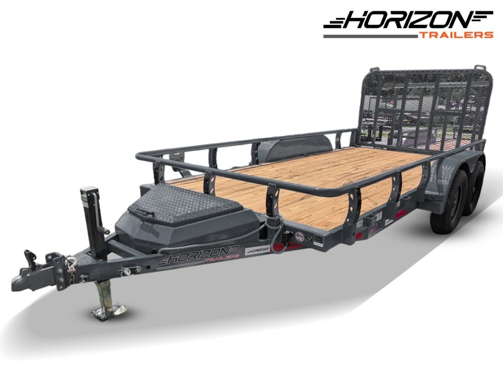 14' Horizon UTZ Bumper Pull Utility Trailer - (2) 3.5K Axles 017725