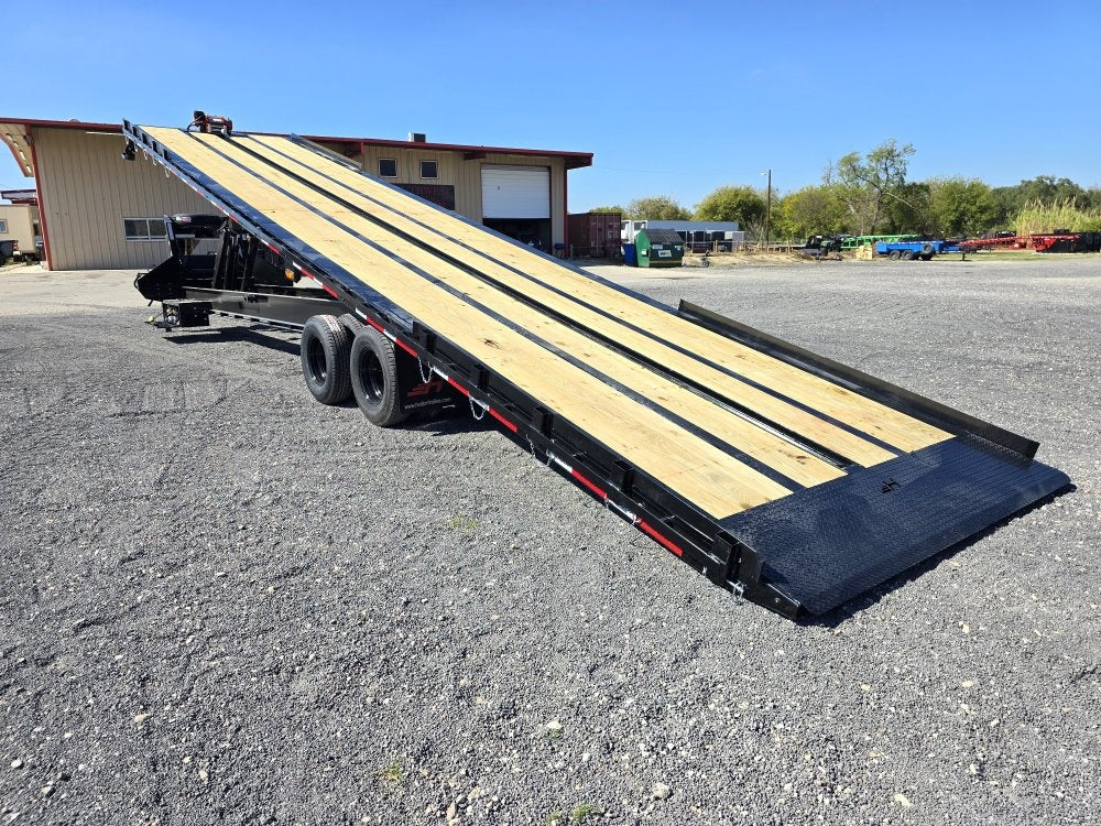 40' CFT Gooseneck Full Tilt Container Trailer, 10k Axles - Container Tilt - TrailerSwap
