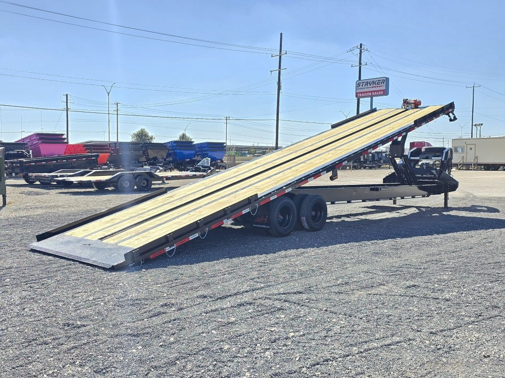 40' CFT Gooseneck Full Tilt Container Trailer, 10k Axles - Container Tilt - TrailerSwap