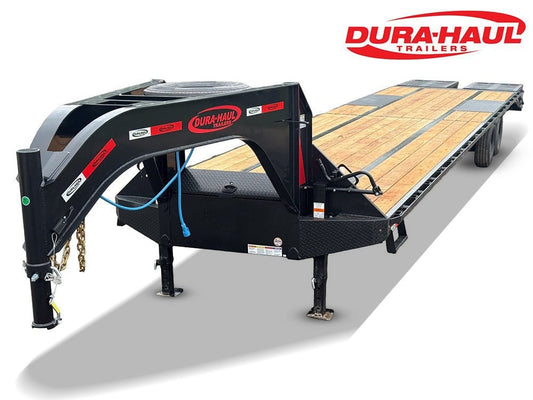 40' Dura-Haul DKO Gooseneck Hotshot Non-CDL Deckover Trailer Mega Ramps- (2) 7K Axles - Hotshot Non-CDL - DO 7K MR - TrailerSwap