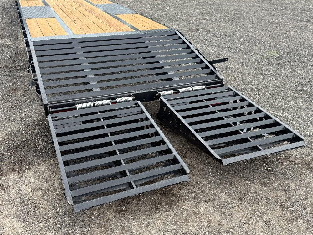 40' Dura-Haul DKO Gooseneck Hotshot Non-CDL Deckover Trailer Mega Ramps- (2) 7K Axles - Hotshot Non-CDL - DO 7K MR - TrailerSwap