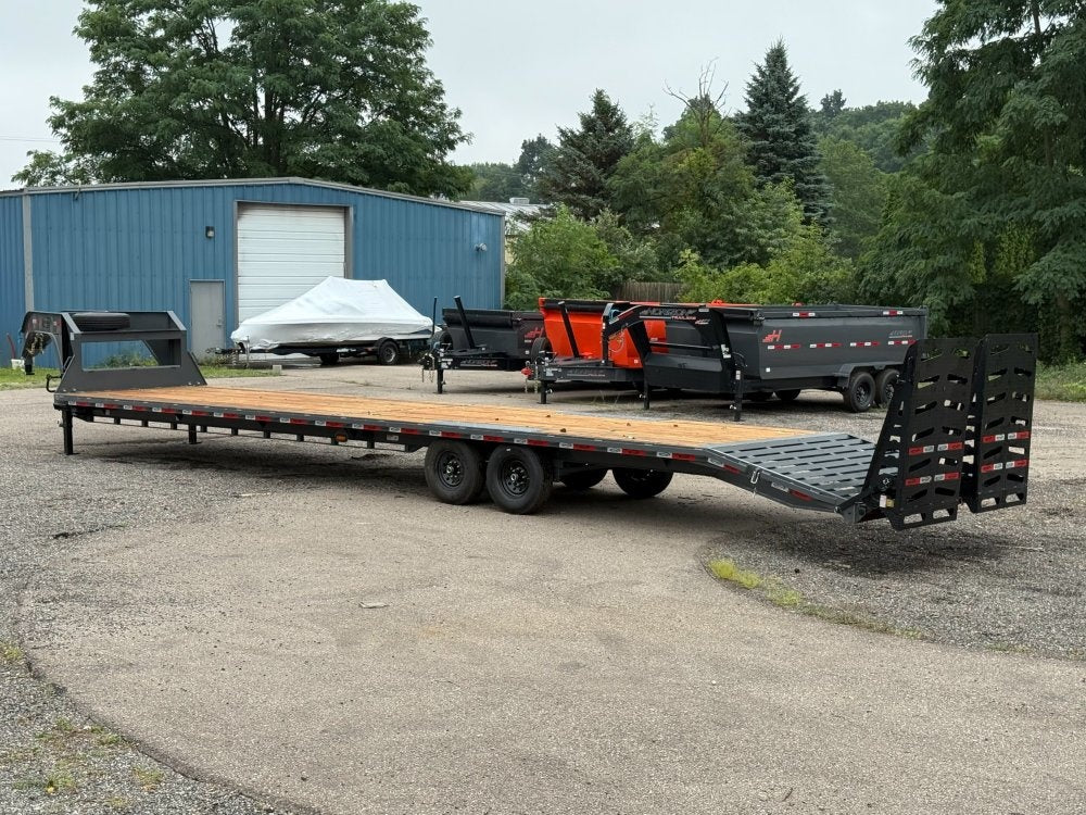 40' Dura-Haul DKO Gooseneck Hotshot Non-CDL Deckover Trailer Mega Ramps- (2) 7K Axles - Hotshot Non-CDL - DO 7K MR - TrailerSwap