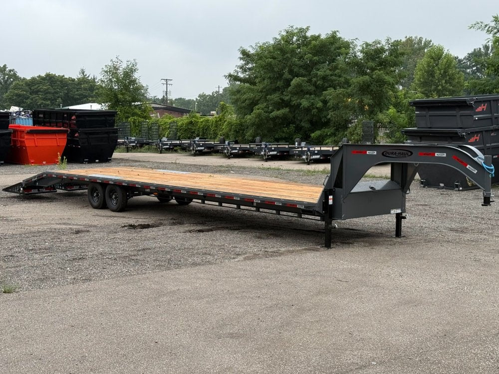 40' Dura-Haul DKO Gooseneck Hotshot Non-CDL Deckover Trailer Mega Ramps- (2) 7K Axles - Hotshot Non-CDL - DO 7K MR - TrailerSwap