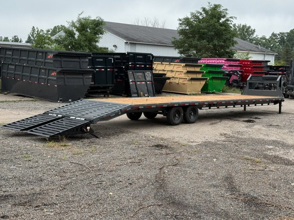 40' Dura-Haul DKO Gooseneck Hotshot Non-CDL Deckover Trailer Mega Ramps- (2) 7K Axles - Hotshot Non-CDL - DO 7K MR - TrailerSwap