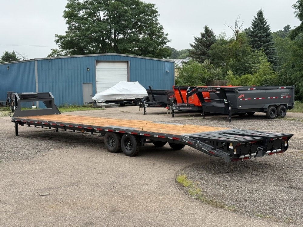 40' Dura-Haul DKO Gooseneck Hotshot Non-CDL Deckover Trailer Mega Ramps- (2) 7K Axles - Hotshot Non-CDL - DO 7K MR - TrailerSwap