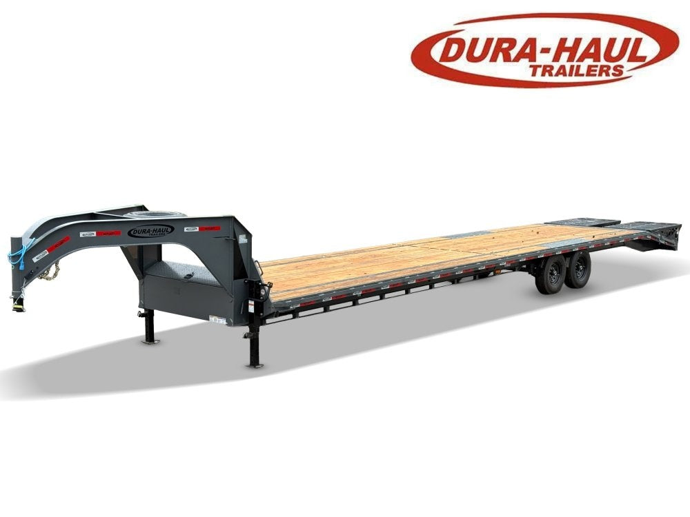 40' Dura-Haul DKO Gooseneck Hotshot Non-CDL Deckover Trailer Mega Ramps- (2) 7K Axles - Hotshot Non-CDL - DO 7K MR - TrailerSwap