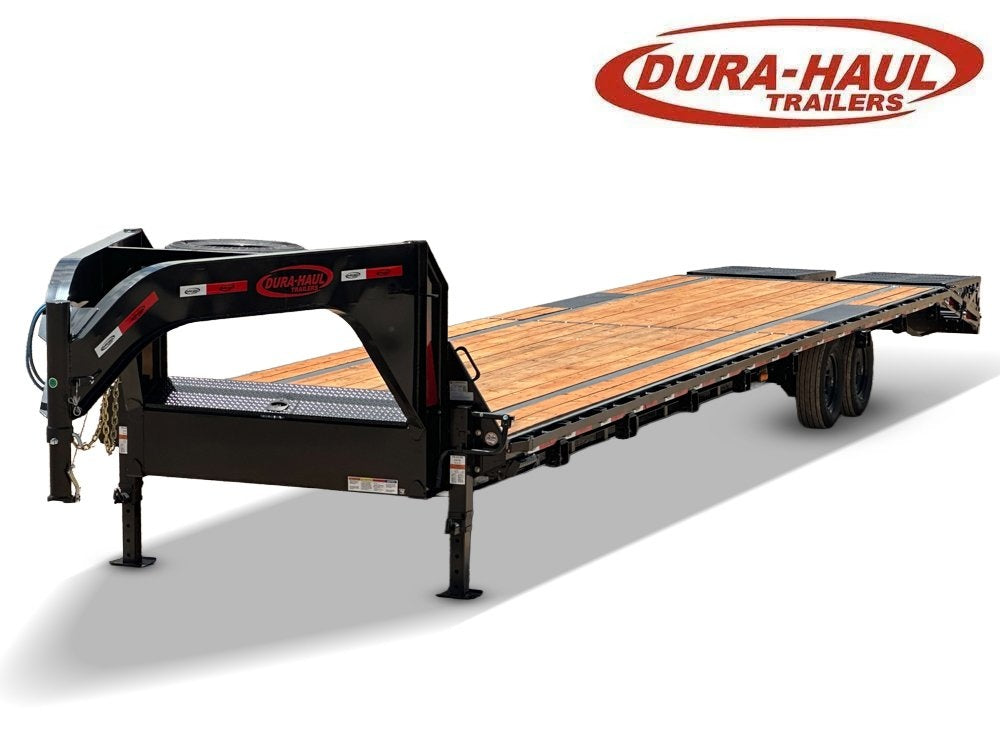 40' Dura-Haul DKO Gooseneck Hotshot Non-CDL Deckover Trailer Mega Ramps - (2) 8K Axles - Hotshot Non-CDL - DO 8K MR - TrailerSwap