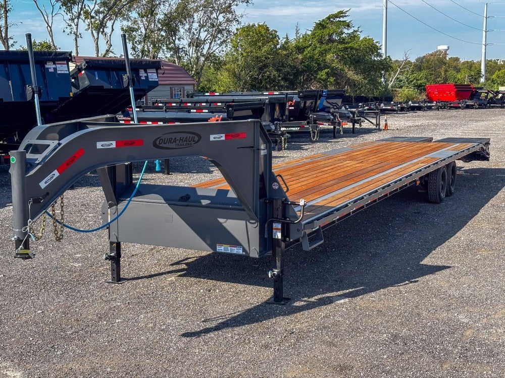 40' Dura-Haul DKO Gooseneck Hotshot Non-CDL Deckover Trailer Mega Ramps - (2) 8K Axles - Hotshot Non-CDL - DO 8K MR - TrailerSwap