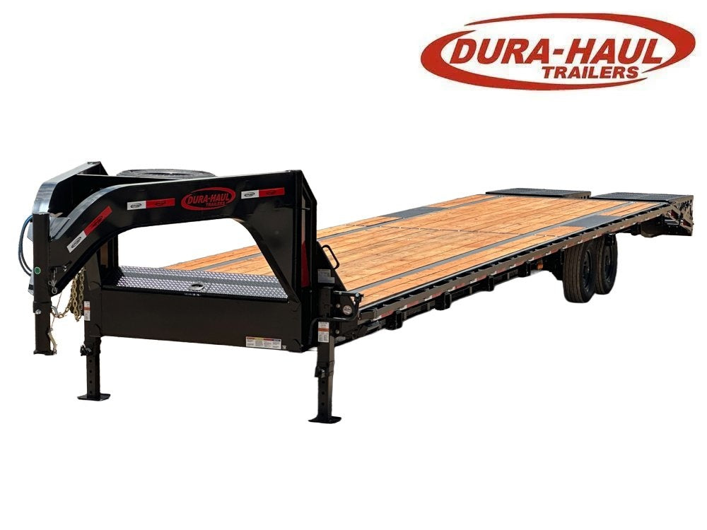 40' Dura-Haul DKO Gooseneck Hotshot Non-CDL Deckover Trailer Mega Ramps - (2) 8K Axles - Hotshot Non-CDL - DO 8K MR - TrailerSwap