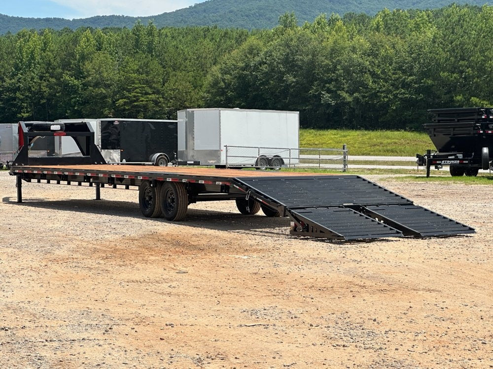 40' Dura-Haul DKO Gooseneck Hotshot Non-CDL Deckover Trailer Mega Ramps - (2) 8K Axles - Hotshot Non-CDL - DO 8K MR - TrailerSwap