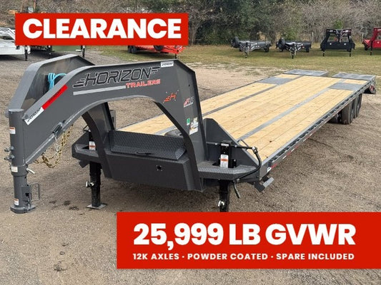 40' FHZ Gooseneck Deckover (2) 12K Axles Mega Ramps 25.9 GVWR - Dual Wheel Deckover - DO 12K MR - TrailerSwap