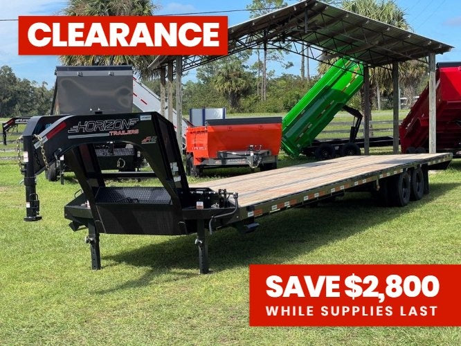40' FHZ Gooseneck Deckover (2) 12K Axles Straight Deck 25.9 GVWR - Dual Wheel Deckover - DO 12K SD - TrailerSwap