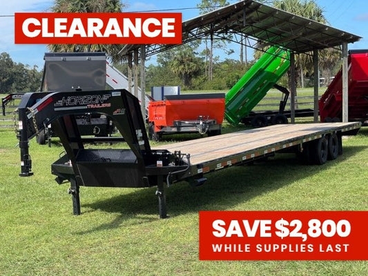 40' FHZ Gooseneck Deckover (2) 12K Axles Straight Deck 25.9 GVWR - Dual Wheel Deckover - DO 12K SD - TrailerSwap