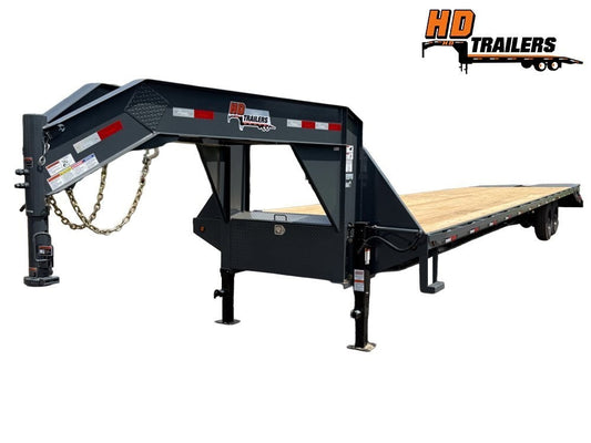 40' HD Gooseneck (2) 8k Axles Mega 16k GVWR 14ply Tires - Hotshot Non-CDL - TrailerSwap